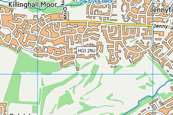 HG3 2NU map - OS VectorMap District (Ordnance Survey)