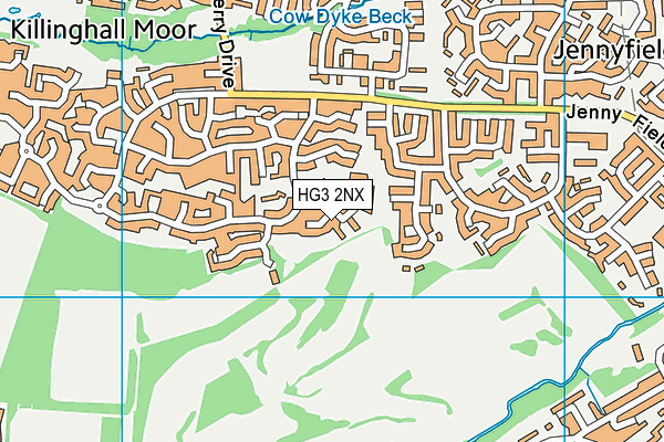 HG3 2NX map - OS VectorMap District (Ordnance Survey)