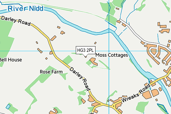 Birstwith Cricket Ground map (HG3 2PL) - OS VectorMap District (Ordnance Survey)