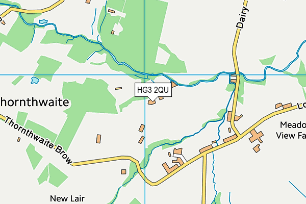 HG3 2QU map - OS VectorMap District (Ordnance Survey)