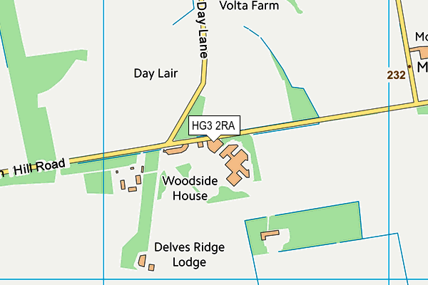 Forest Moor School map (HG3 2RA) - OS VectorMap District (Ordnance Survey)