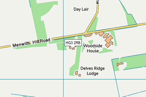 HG3 2RB map - OS VectorMap District (Ordnance Survey)