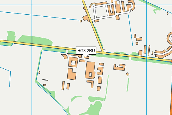 HG3 2RU map - OS VectorMap District (Ordnance Survey)