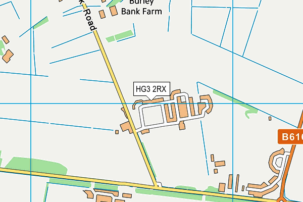 HG3 2RX map - OS VectorMap District (Ordnance Survey)