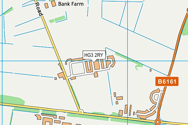 HG3 2RY map - OS VectorMap District (Ordnance Survey)