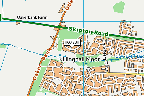 HG3 2SH map - OS VectorMap District (Ordnance Survey)