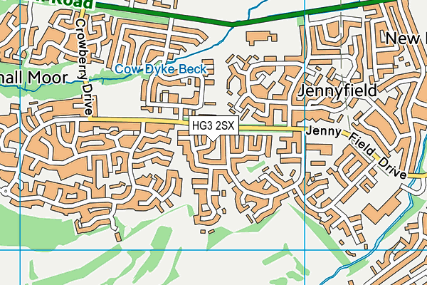 HG3 2SX map - OS VectorMap District (Ordnance Survey)