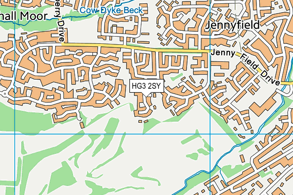 HG3 2SY map - OS VectorMap District (Ordnance Survey)