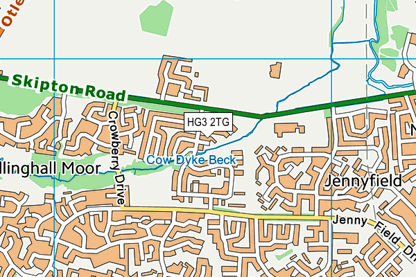 HG3 2TG map - OS VectorMap District (Ordnance Survey)