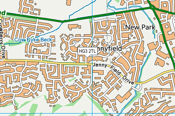 HG3 2TL map - OS VectorMap District (Ordnance Survey)