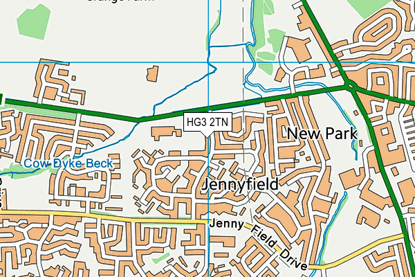 HG3 2TN map - OS VectorMap District (Ordnance Survey)