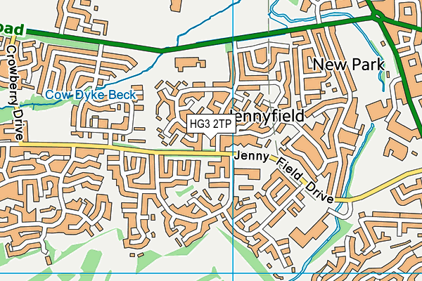 HG3 2TP map - OS VectorMap District (Ordnance Survey)