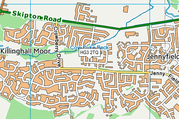 HG3 2TQ map - OS VectorMap District (Ordnance Survey)