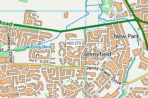 HG3 2TS map - OS VectorMap District (Ordnance Survey)