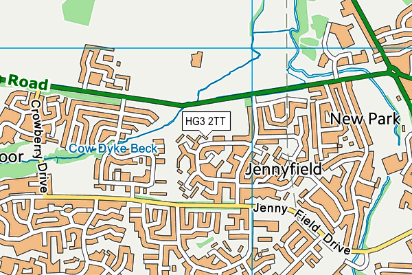 HG3 2TT map - OS VectorMap District (Ordnance Survey)