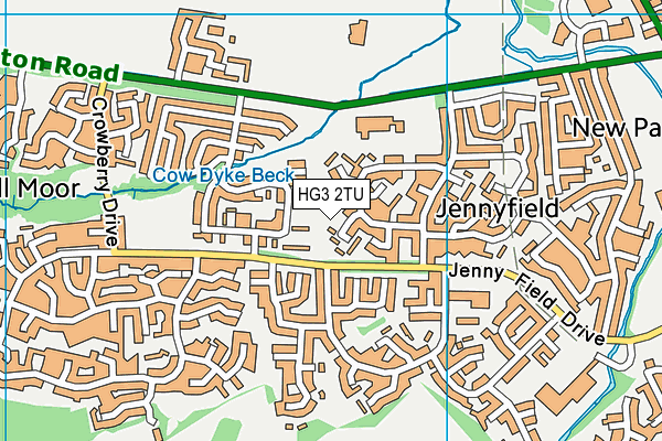 HG3 2TU map - OS VectorMap District (Ordnance Survey)