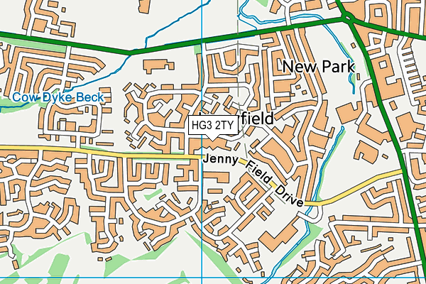 HG3 2TY map - OS VectorMap District (Ordnance Survey)