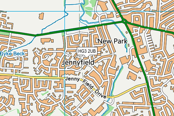 HG3 2UB map - OS VectorMap District (Ordnance Survey)