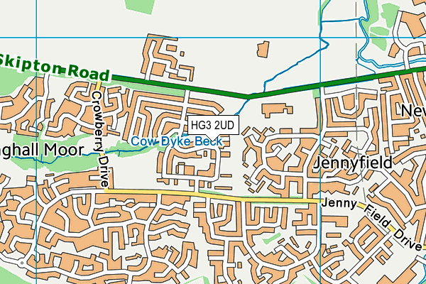 HG3 2UD map - OS VectorMap District (Ordnance Survey)