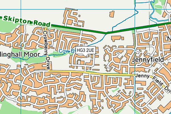 HG3 2UE map - OS VectorMap District (Ordnance Survey)