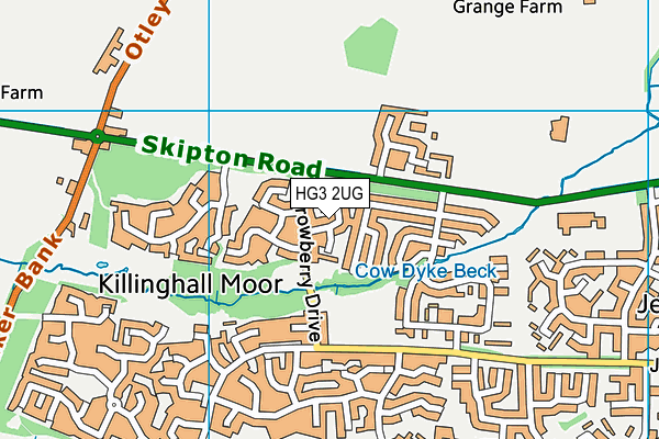 HG3 2UG map - OS VectorMap District (Ordnance Survey)