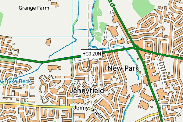 HG3 2UN map - OS VectorMap District (Ordnance Survey)