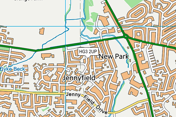 HG3 2UP map - OS VectorMap District (Ordnance Survey)