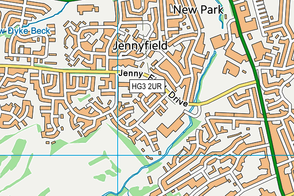 HG3 2UR map - OS VectorMap District (Ordnance Survey)