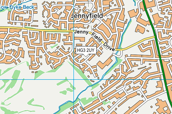 HG3 2UY map - OS VectorMap District (Ordnance Survey)