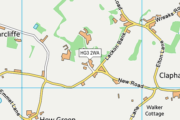 HG3 2WA map - OS VectorMap District (Ordnance Survey)