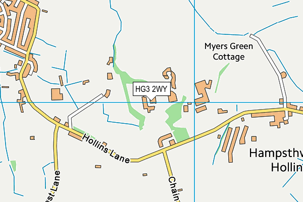 HG3 2WY map - OS VectorMap District (Ordnance Survey)