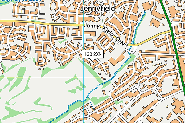 HG3 2XN map - OS VectorMap District (Ordnance Survey)