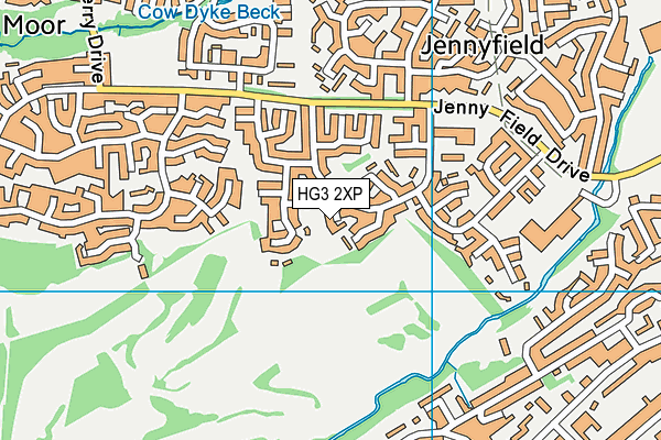 HG3 2XP map - OS VectorMap District (Ordnance Survey)