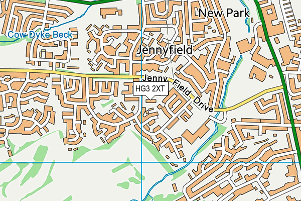 HG3 2XT map - OS VectorMap District (Ordnance Survey)
