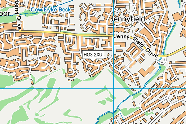 Jennyfield Styan Wellbeing Hub map (HG3 2XU) - OS VectorMap District (Ordnance Survey)