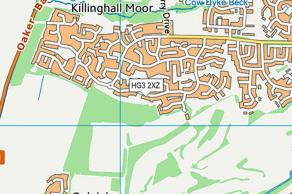 HG3 2XZ map - OS VectorMap District (Ordnance Survey)