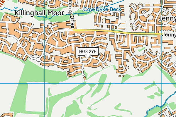 HG3 2YE map - OS VectorMap District (Ordnance Survey)