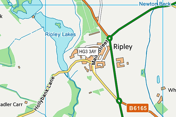 Ripley Endowed Church of England School map (HG3 3AY) - OS VectorMap District (Ordnance Survey)