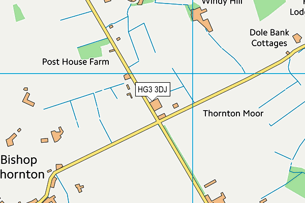 HG3 3DJ map - OS VectorMap District (Ordnance Survey)