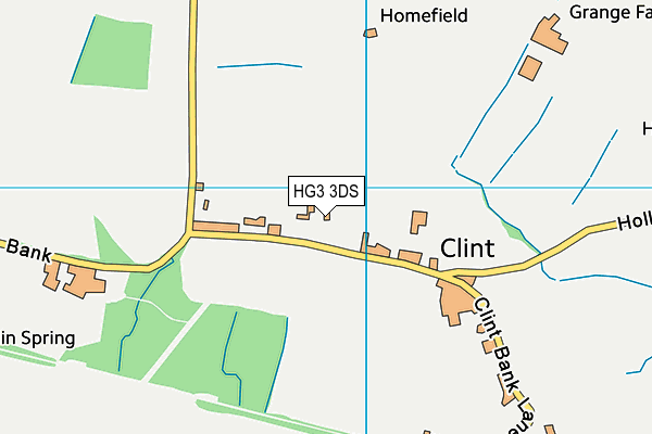 HG3 3DS map - OS VectorMap District (Ordnance Survey)
