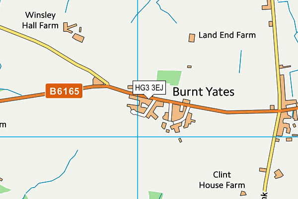 Burnt Yates Cricket Club map (HG3 3EJ) - OS VectorMap District (Ordnance Survey)