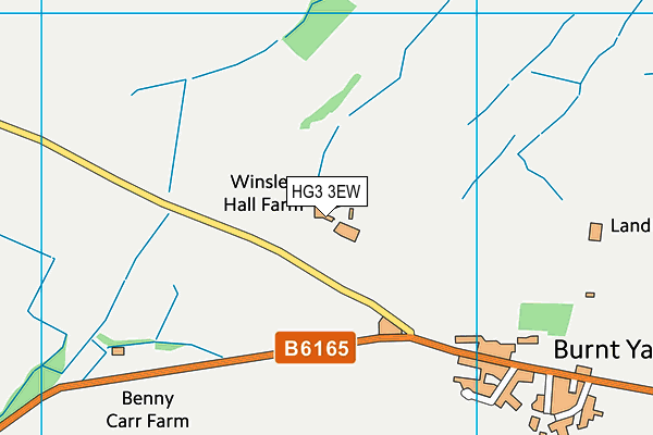 HG3 3EW map - OS VectorMap District (Ordnance Survey)