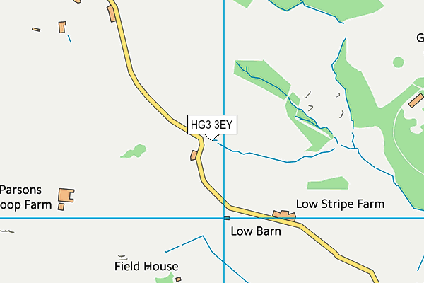 HG3 3EY map - OS VectorMap District (Ordnance Survey)