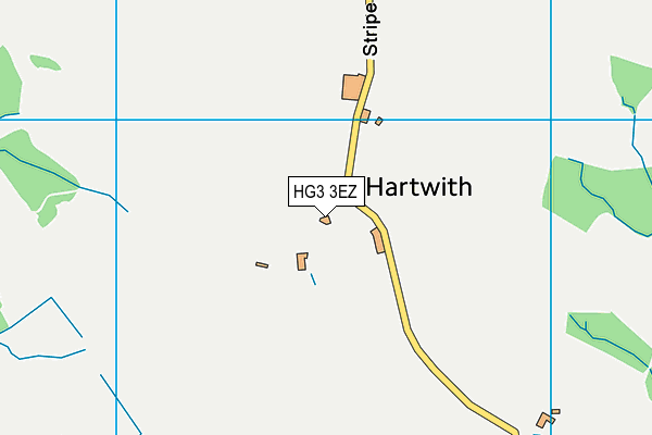 HG3 3EZ map - OS VectorMap District (Ordnance Survey)