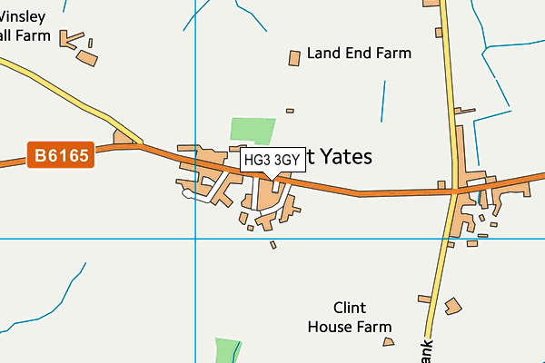 HG3 3GY map - OS VectorMap District (Ordnance Survey)
