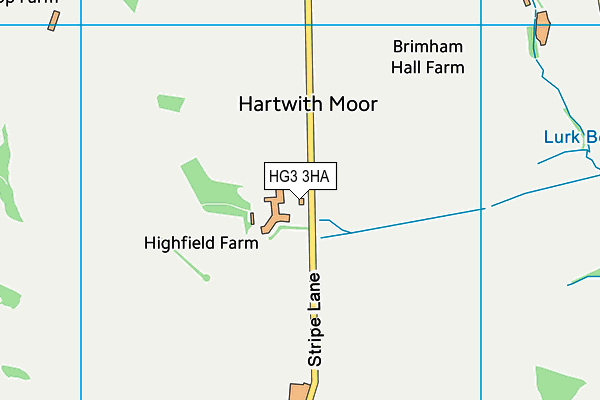 HG3 3HA map - OS VectorMap District (Ordnance Survey)