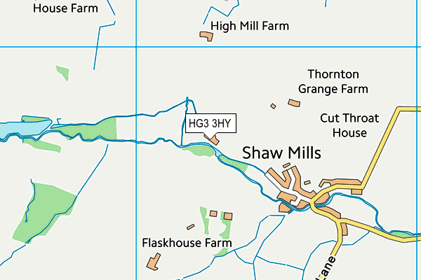 HG3 3HY map - OS VectorMap District (Ordnance Survey)