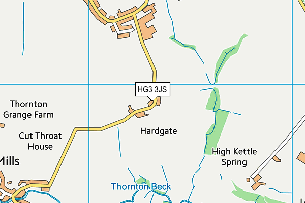 HG3 3JS map - OS VectorMap District (Ordnance Survey)
