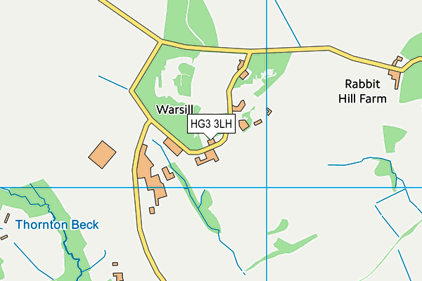 HG3 3LH map - OS VectorMap District (Ordnance Survey)