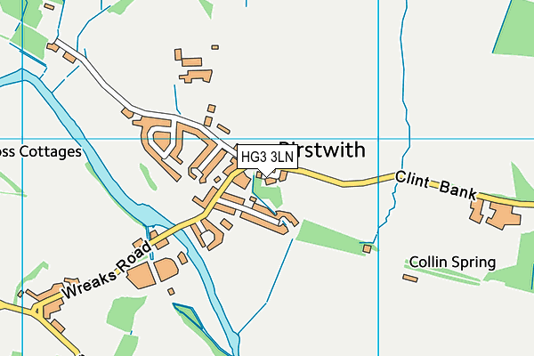 HG3 3LN map - OS VectorMap District (Ordnance Survey)